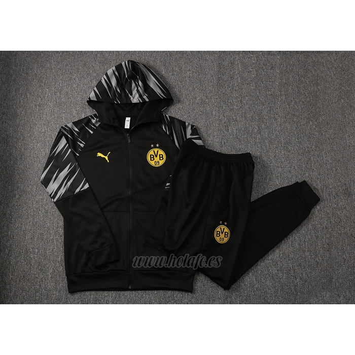 Chandal con Capucha del Borussia Dortmund 2021 Negro